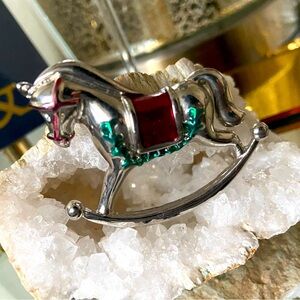 Vintage Rocking Horse Brooch